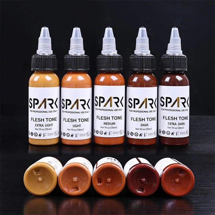 Ink Series Spark Tattoo Ink Ensemble d'encres de tatouage professionnel Vanta Black 8OZ 4OZ Super Black Ink Series Spark Tattoo Ink Ensemble d'encres de tatouage professionnel