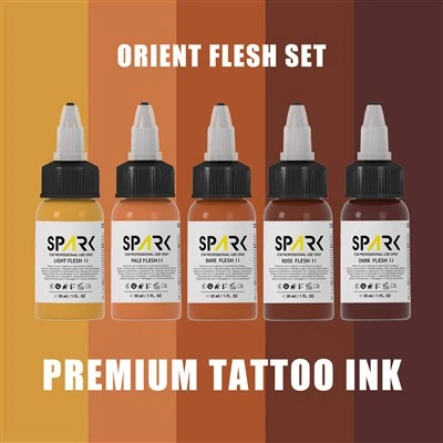 Ensemble d'encre de tatouage de peau de ton chair certifié par l'UE professionnelle permanente biologique de 1 oz