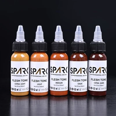 30 ml / bouteille 5 couleurs de couleurs de peau de couleur tatouage encre pour l'art corporel