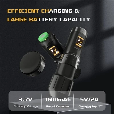 Pen réglable en continu Stoke Dual Battery Wireless Tattoo Machine Pen