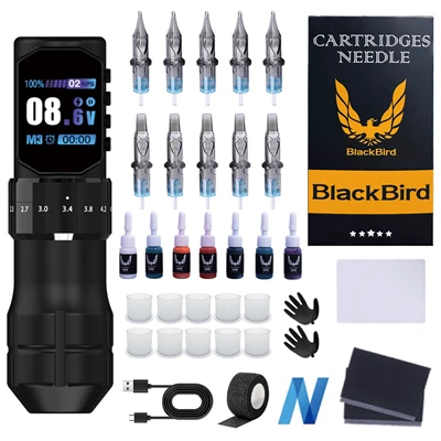 Grand écran Kit de machine à tatouage complet pour les débutants et les artistes