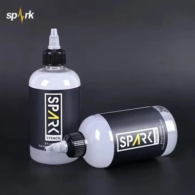 Spark Vegan Pochch Friendly Fast - Drying Formula Stuff Transfer Gel 8 fl oz (240 ml) pour l'application de pochoir de tatouage