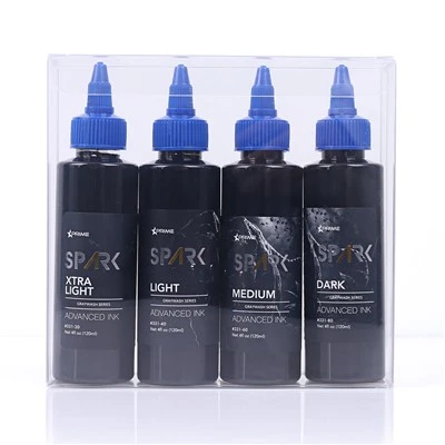 Spark le plus récent 4 oz * 4 gris lavage étanche tatouage temporaire encre