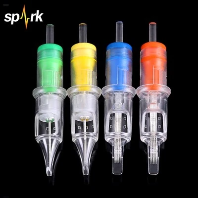 Spark Disposable en acier inoxydable Précision compatible facile à utiliser Aignets de tatouage à flux d'encre lisse pour l'art corporel