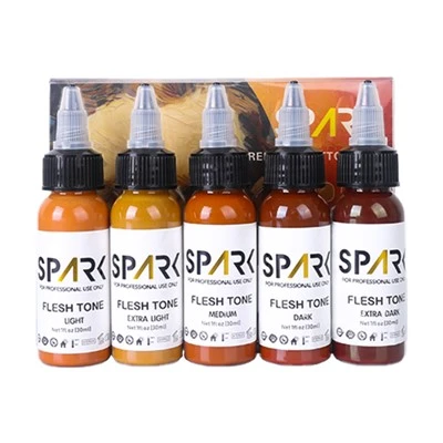 Spark Professional Premium 30ml Encret de teint à 5 couleurs organiques pour le maquillage permanent et l'art corporel