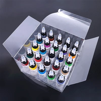 En gros personnalisé High - end 1oz de long - Couleur durable Fast Smooth Spark Premium Permanent Tattoo Encre pour l'art corporel