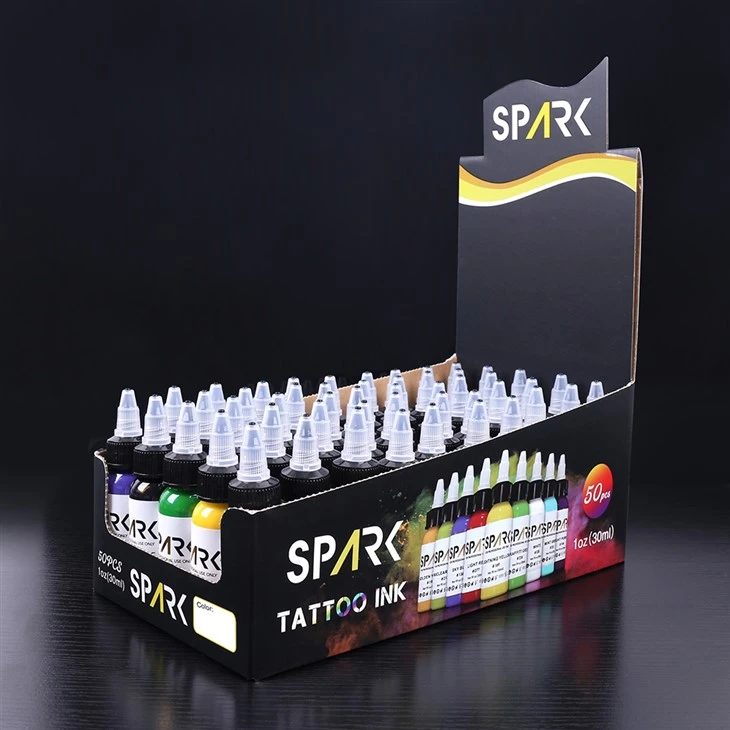 Spark Organic 0,5 oz Fast Dry Sèche Longueur Conception Alimentation tatouage Pigment de maquillage permanent pour l'art corporel