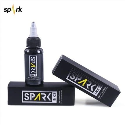 Encre de tatouage noire Spark 1oz