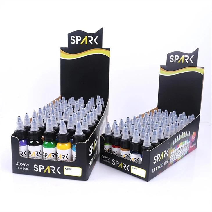 50 ensembles de couleurs encre de tatouage lumière noire encre de tatouage Spark Original