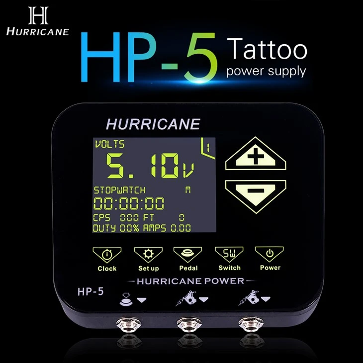 Alimentation électrique pour tatouage tactile à la main, alimentation électrique pour tatouage Hurricane