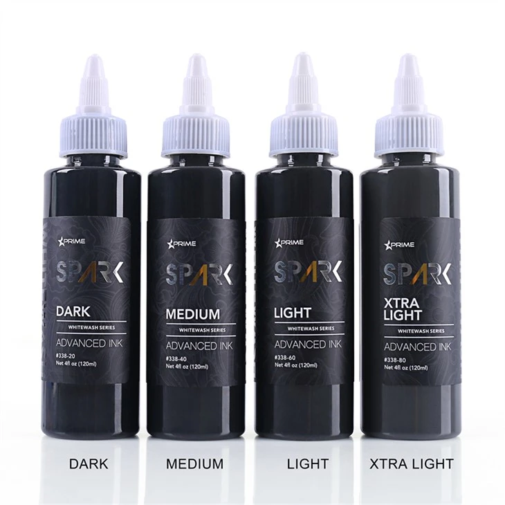 Encre de tatouage sans plomb, ensemble de lavage blanc, encre de tatouage Spark