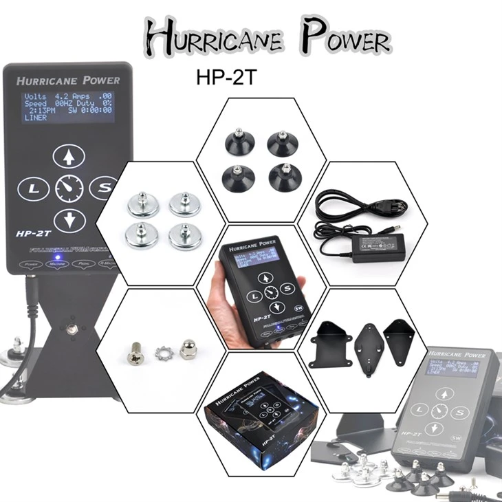 Power Tattoo Hurricane Alimentation tactile pour tatouage manuel