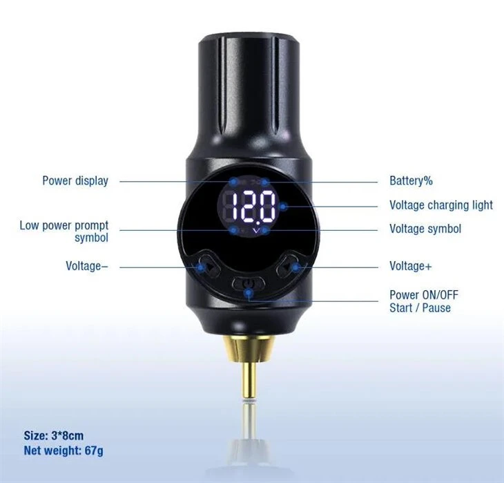 Alimentation électrique sans fil pour tatouage, MINI batterie de tatouage RCA