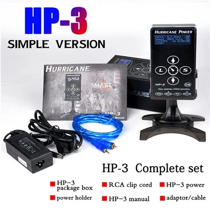 Alimentation de tatouage double mode Hurricane