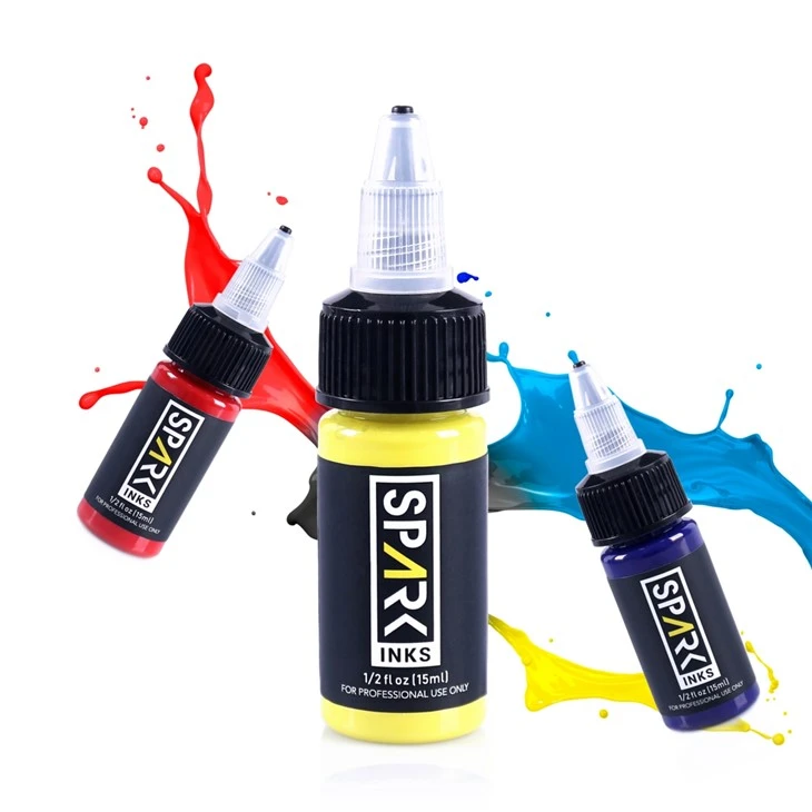 Spark 14 couleurs d'encre de tatouage encre de tatouage originale sans danger pour le corps