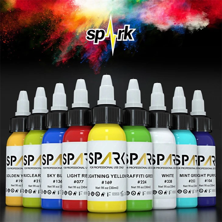 Encre de tatouage sans plomb Spark Encre de tatouage noire Encre de tatouage noire