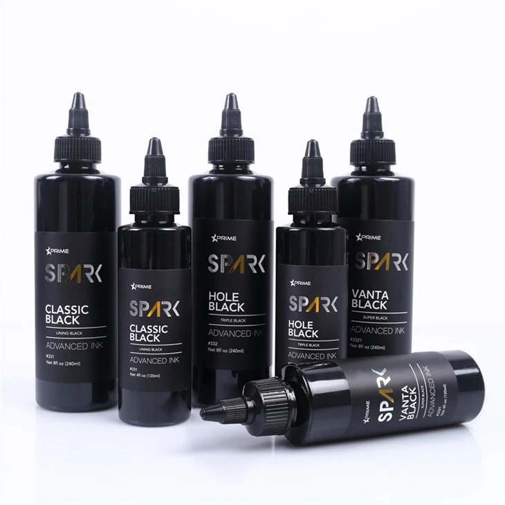 Super Black 8OZ Black Ink Series Vanta Black Spark Tattoo Ink Tattoo Ink Set