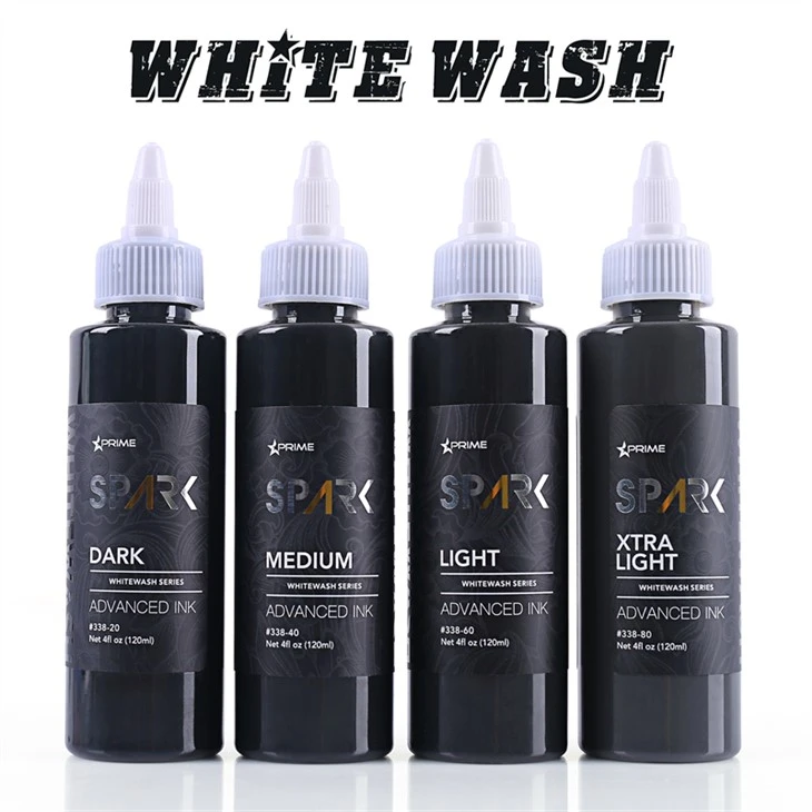 Stockage d'encre de tatouage à lavage blanc Encre de tatouage Spark